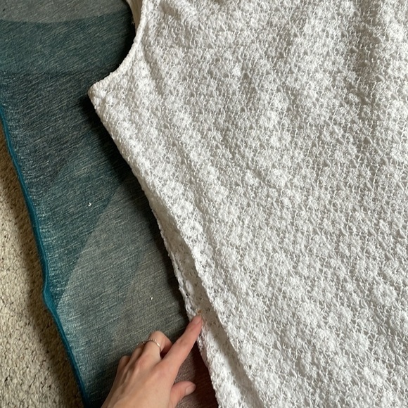 A New Day White Lace Eyelet Boho Halter Midi Dress - Picture 10 of 13